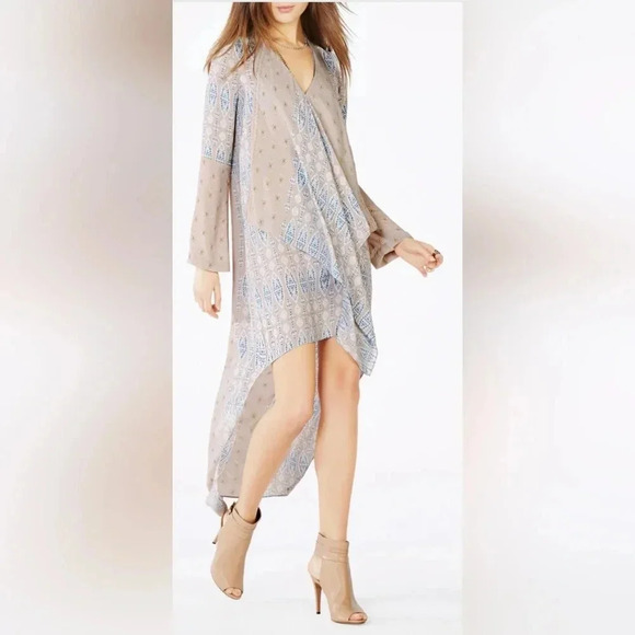 BCBGMaxAzria | Kyndal Dramatic High-Low Asymmetrical Tapestry Dress Size Small - Picture 1 of 14